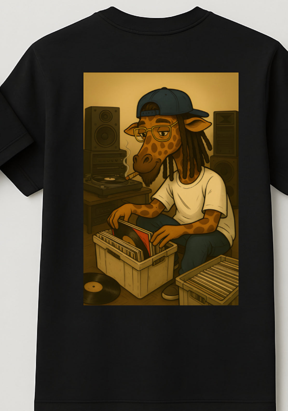 DJ Screw Design T-Shirt Garment-Dyed Vintage Finish - product feature