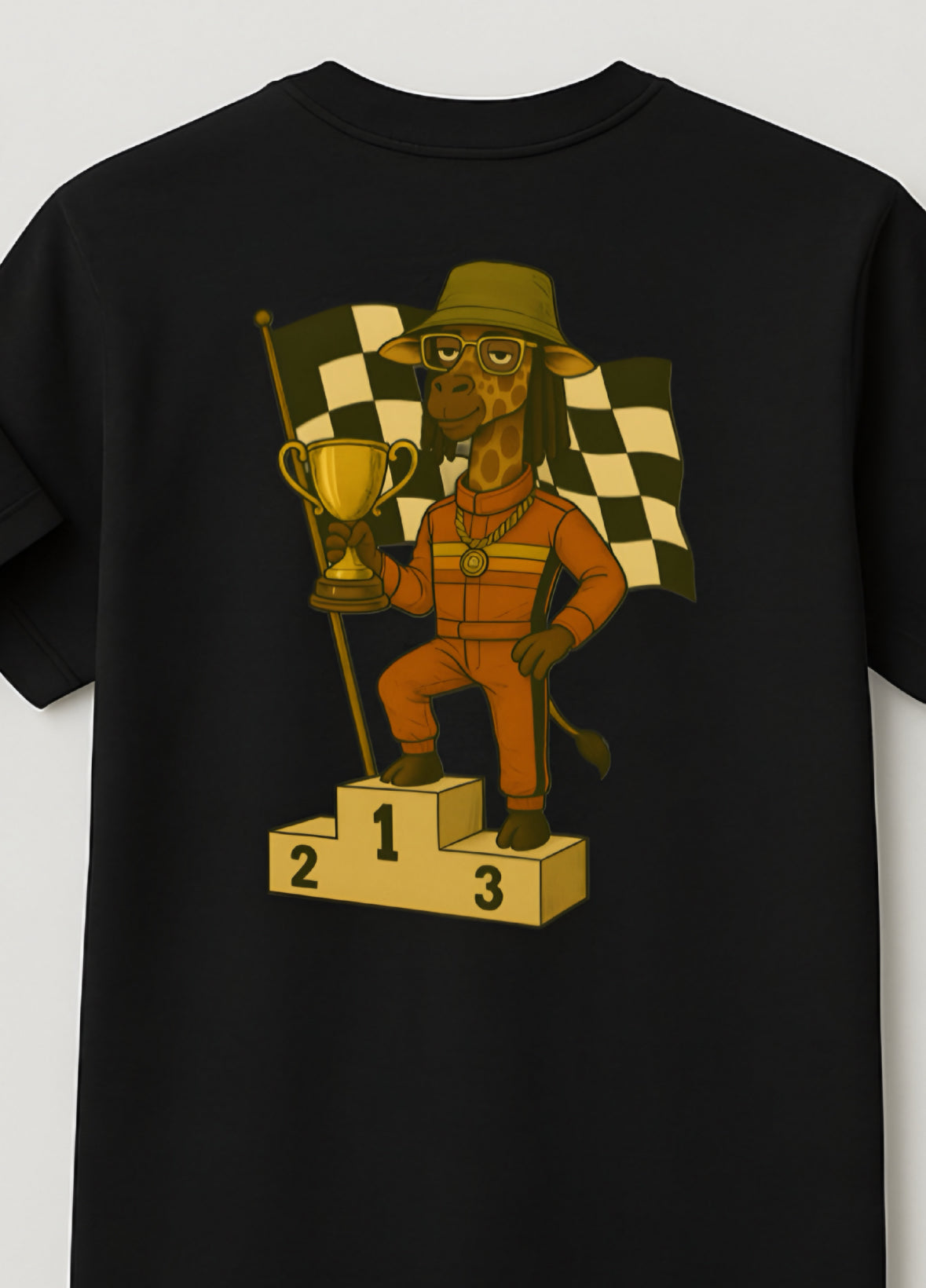 Racer Design T-Shirt Garment-Dyed Finish - product feature