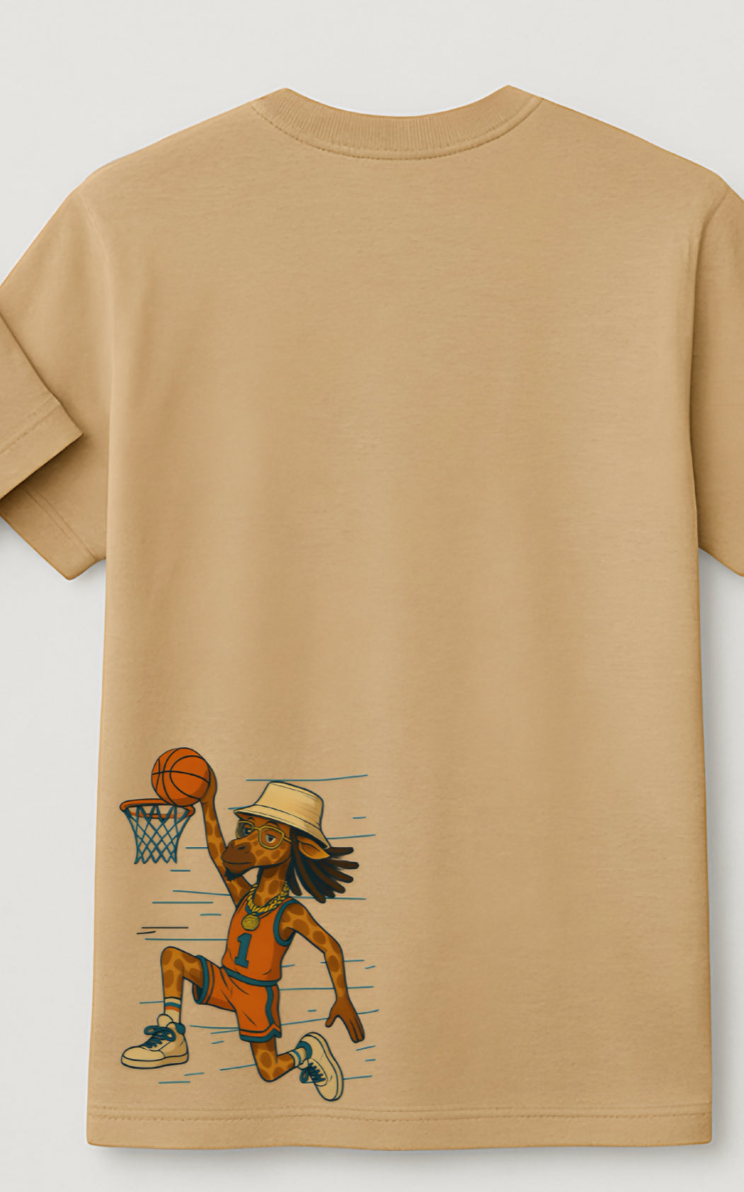 Hoop 1 Design T-Shirt Garment-Dyed Finish - product feature